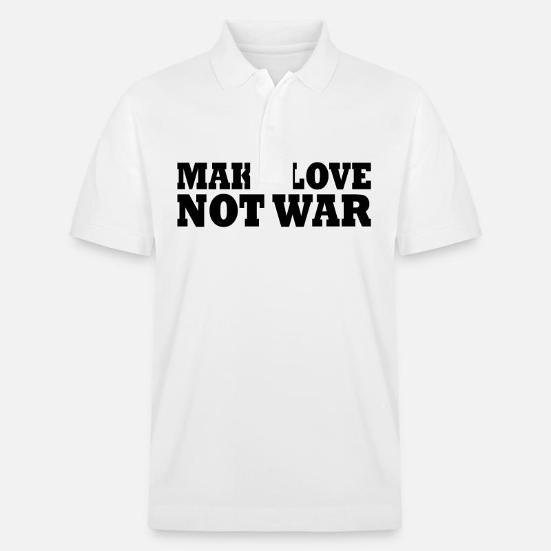 Make love not war - Polo PREPSTER bio Stanley/Stella Unisexe - blanc