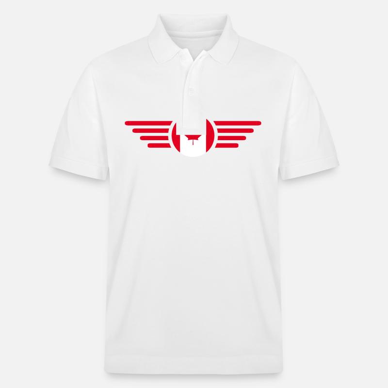 T-shirt design de style canadien - Polo PREPSTER bio Stanley/Stella Unisexe - blanc