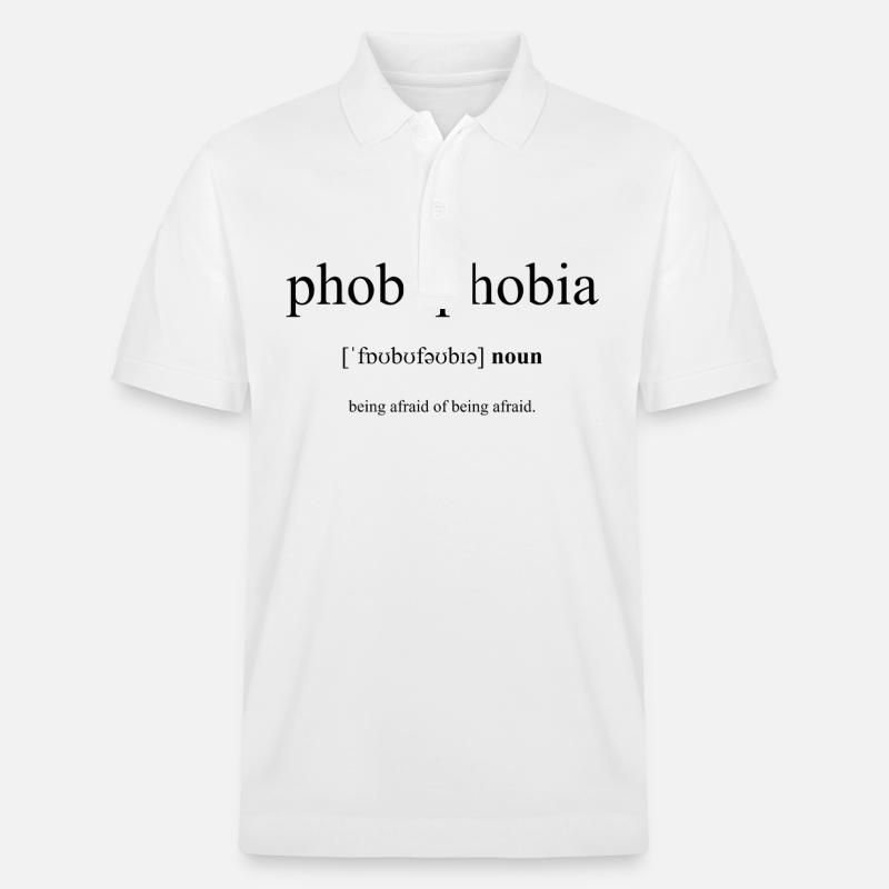 Phobophobia Definition Dictionary - Stanley/Stella Unisex Bio-Poloshirt PREPSTER - Weiß
