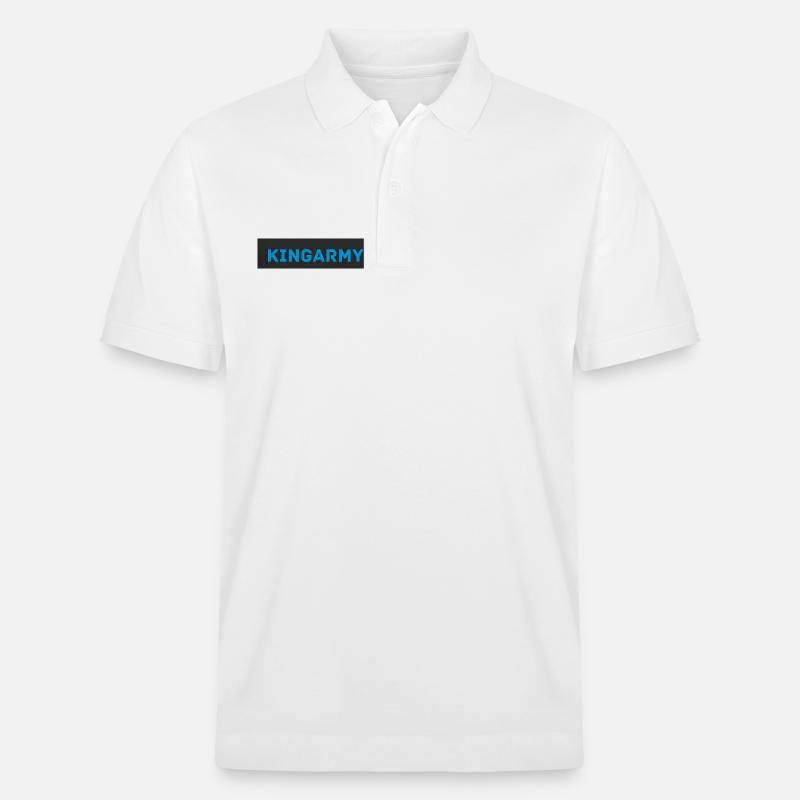 KINGARMY Bleu Militaire - Polo PREPSTER bio Stanley/Stella Unisexe - blanc