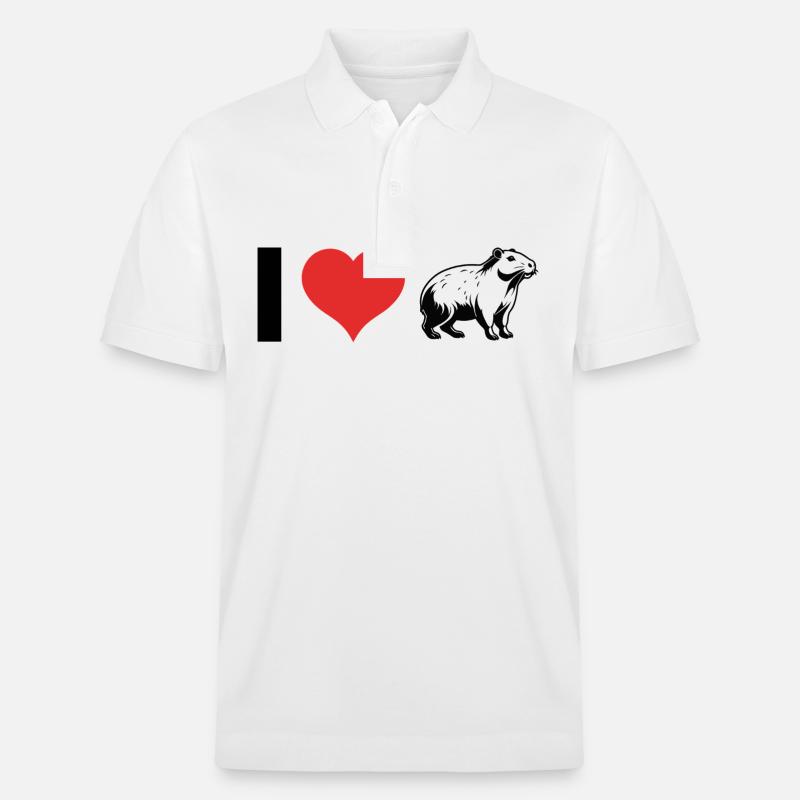 J’adore Capybara - Pet Design - Polo PREPSTER bio Stanley/Stella Unisexe - blanc