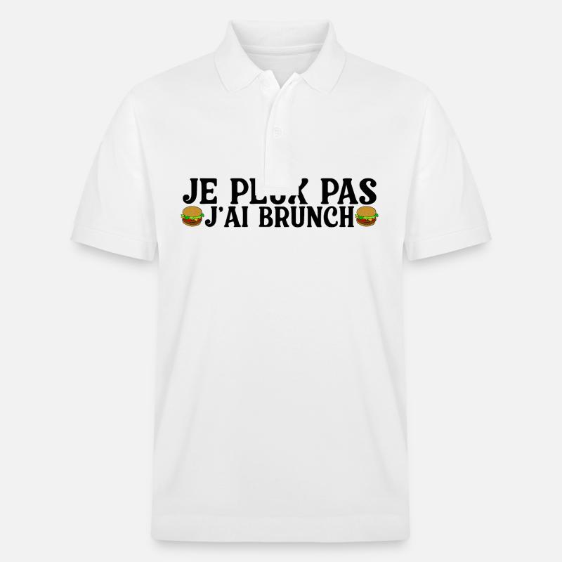 Ich kann nicht brunchen - Stanley/Stella Unisex Bio-Poloshirt PREPSTER - Weiß