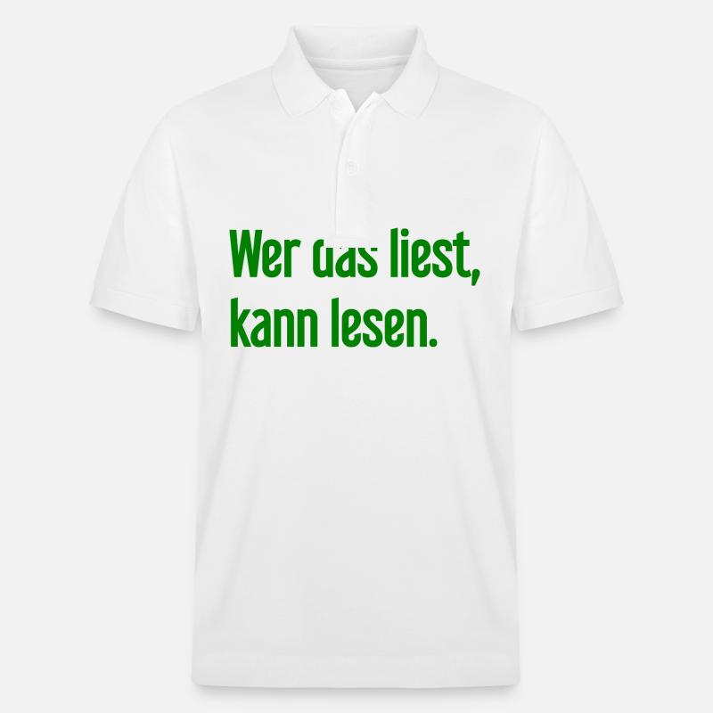 Wer das liest, kann lesen. - Stanley/Stella Unisex Bio-Poloshirt PREPSTER - Weiß