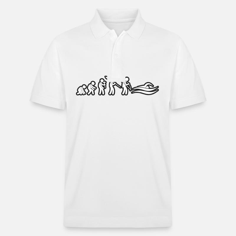 Evolution Swim White Grunge - Stanley/Stella Unisex Bio-Poloshirt PREPSTER - Weiß