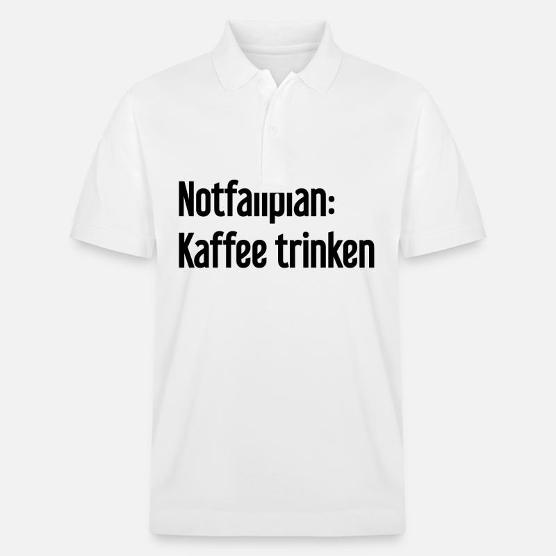 Kaffee-Notfallplan - Stanley/Stella Unisex Bio-Poloshirt PREPSTER - Weiß