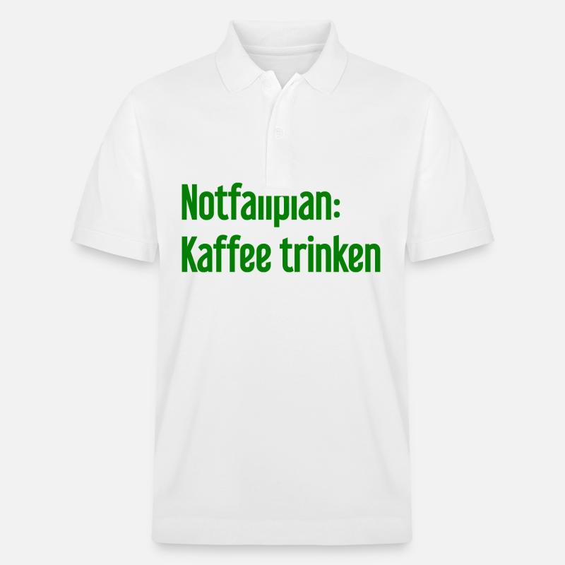Kaffee-Notfallplan - Stanley/Stella Unisex Bio-Poloshirt PREPSTER - Weiß