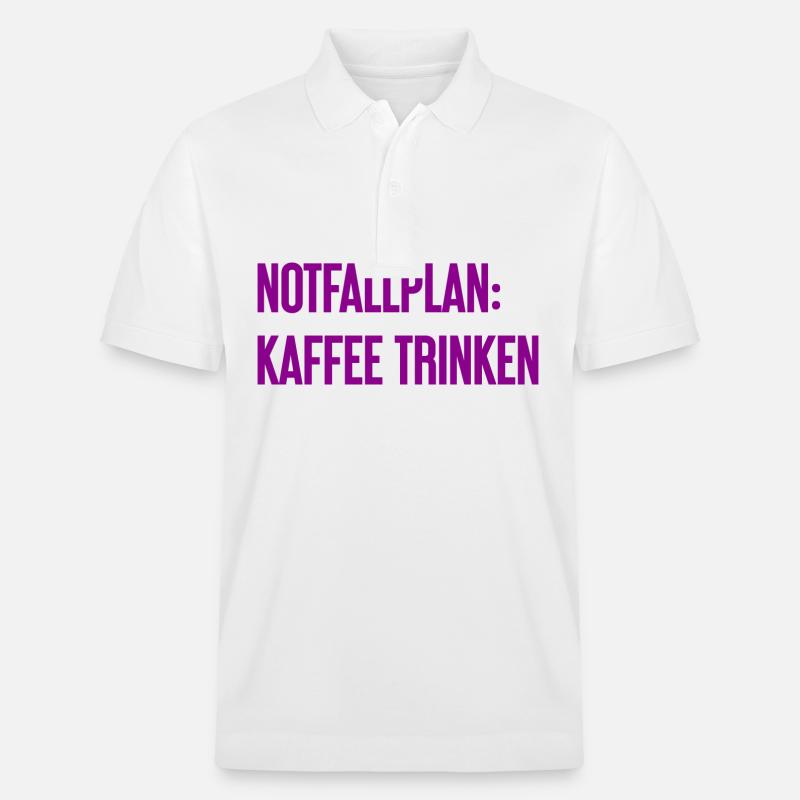 Kaffee-Notfallplan - Stanley/Stella Unisex Bio-Poloshirt PREPSTER - Weiß