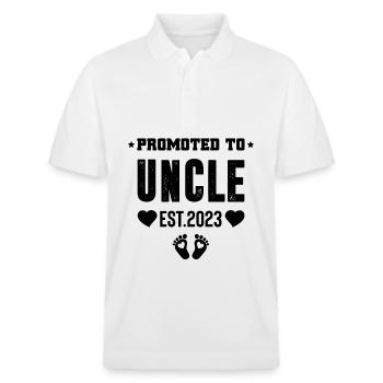 Promu oncle en 2023 - Polo PREPSTER bio Stanley/Stella Unisexe - blanc - Devant - Roxy (174cm) & Andy (188cm)