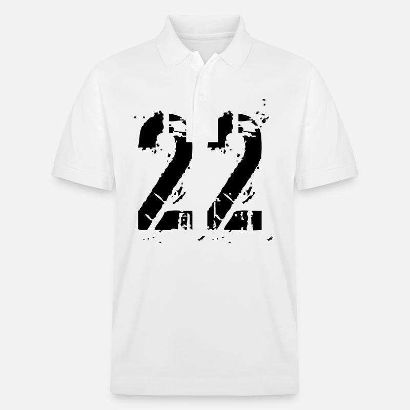 22 Nummer 22 Jahre - Stanley/Stella Unisex Bio-Poloshirt PREPSTER - Weiß