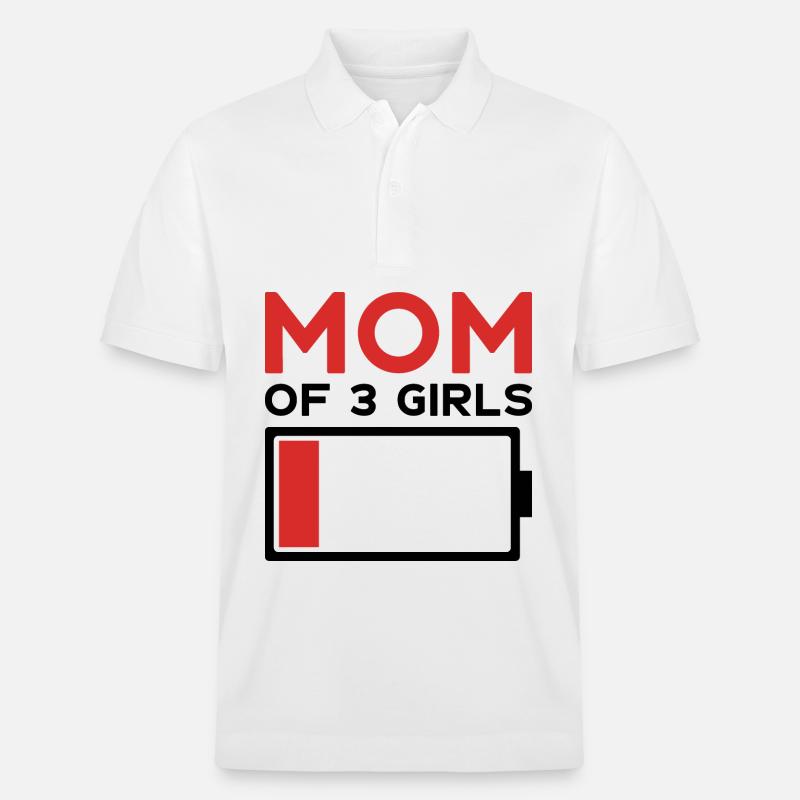 MAMAN DE 3 FILLES - Polo PREPSTER bio Stanley/Stella Unisexe - blanc