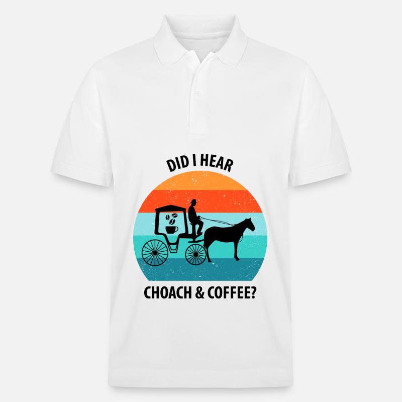 Cocher Calèche Calèche Café - Polo PREPSTER bio Stanley/Stella Unisexe - blanc