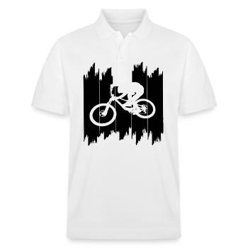 Biken - Stanley/Stella Unisex Bio-Poloshirt PREPSTER - Weiß - Vorne - Roxy (174cm) & Andy (188cm)