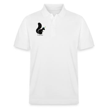 Einhörnchen - Stanley/Stella Unisex Bio-Poloshirt PREPSTER - Weiß - Vorne - Roxy (174cm) & Andy (188cm)