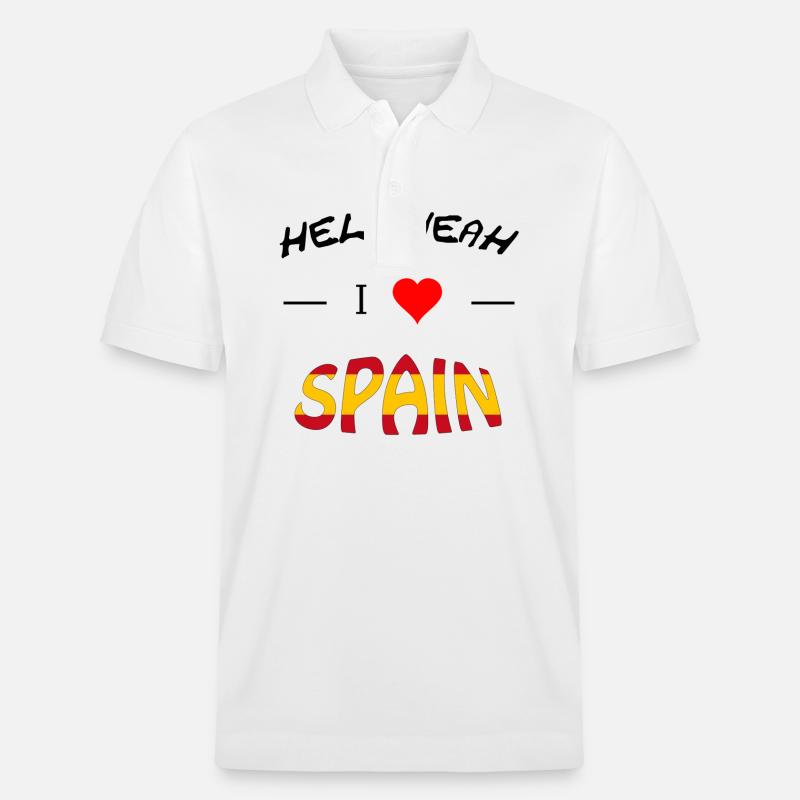 Spanien Spain - Stanley/Stella Unisex Bio-Poloshirt PREPSTER - Weiß