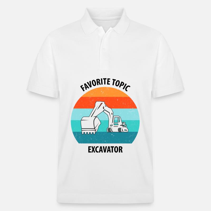 Bagger Baggerfahrer Baggerwagen - Stanley/Stella Unisex Bio-Poloshirt PREPSTER - Weiß