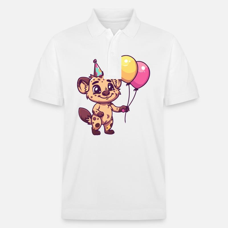 Hyène Anniversaire Bande Dessinée Mignon - Polo PREPSTER bio Stanley/Stella Unisexe - blanc