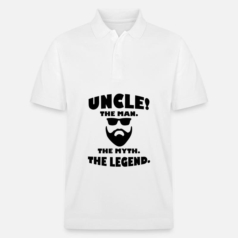 Onkel Legende Bester Onkel Geschenk - Stanley/Stella Unisex Bio-Poloshirt PREPSTER - Weiß