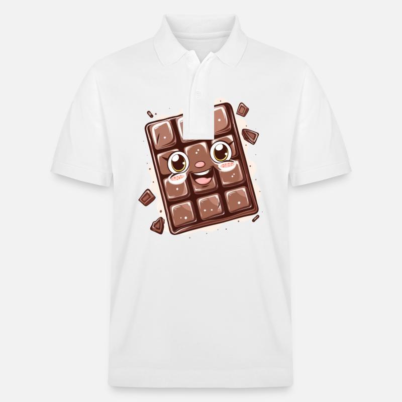 Schokoladen Comic Design - Stanley/Stella Unisex Bio-Poloshirt PREPSTER - Weiß