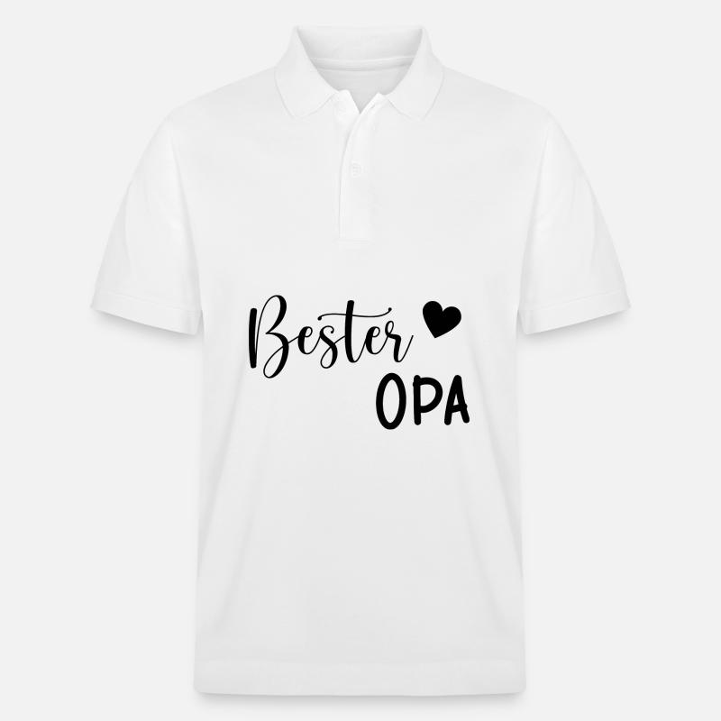 Bester Opa Geschenkidee - Stanley/Stella Unisex Bio-Poloshirt PREPSTER - Weiß