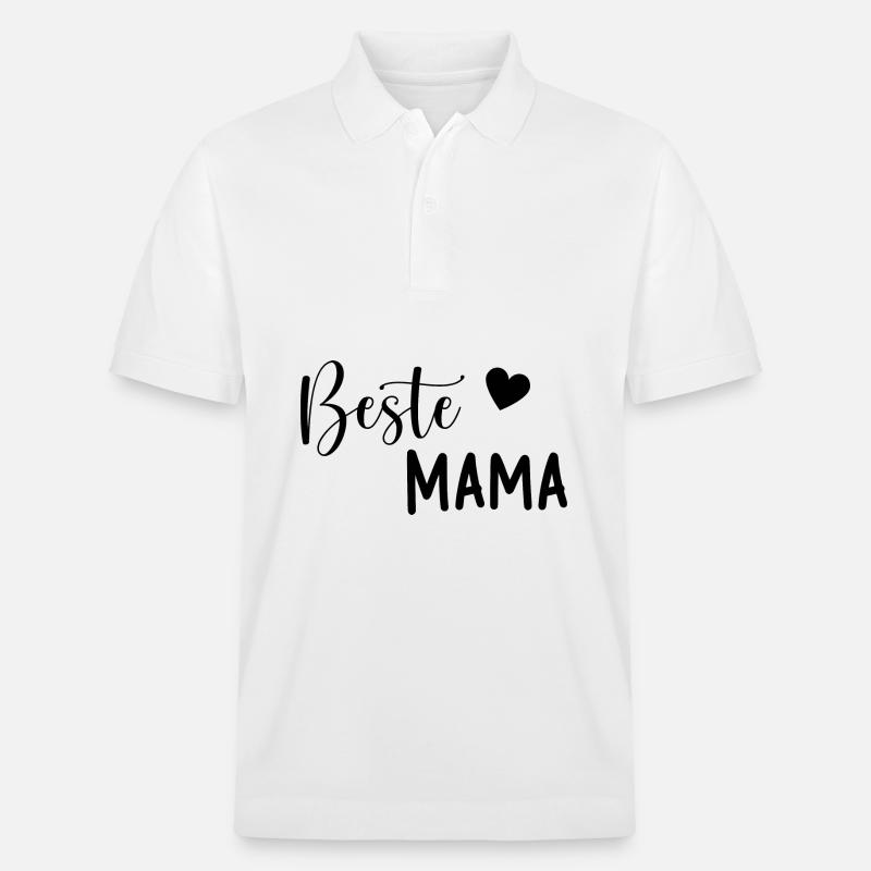Beste Mama Geschenkidee - Stanley/Stella Unisex Bio-Poloshirt PREPSTER - Weiß