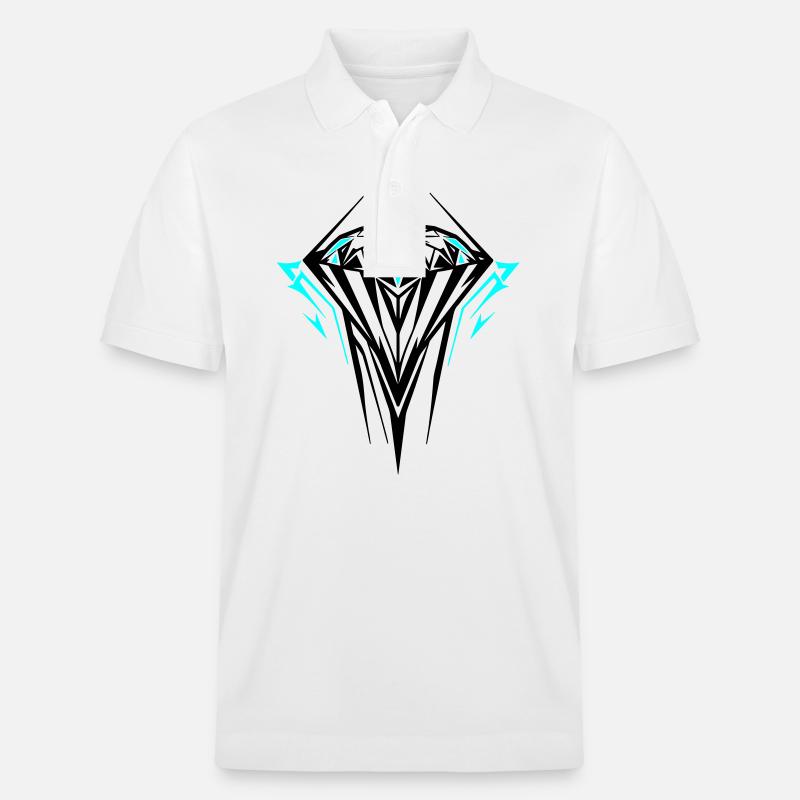 Diamant Juwel Edelstein - Stanley/Stella Unisex Bio-Poloshirt PREPSTER - Weiß