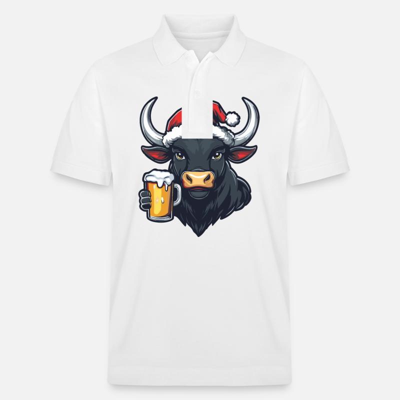 Bière de Noël Taurus - Polo PREPSTER bio Stanley/Stella Unisexe - blanc