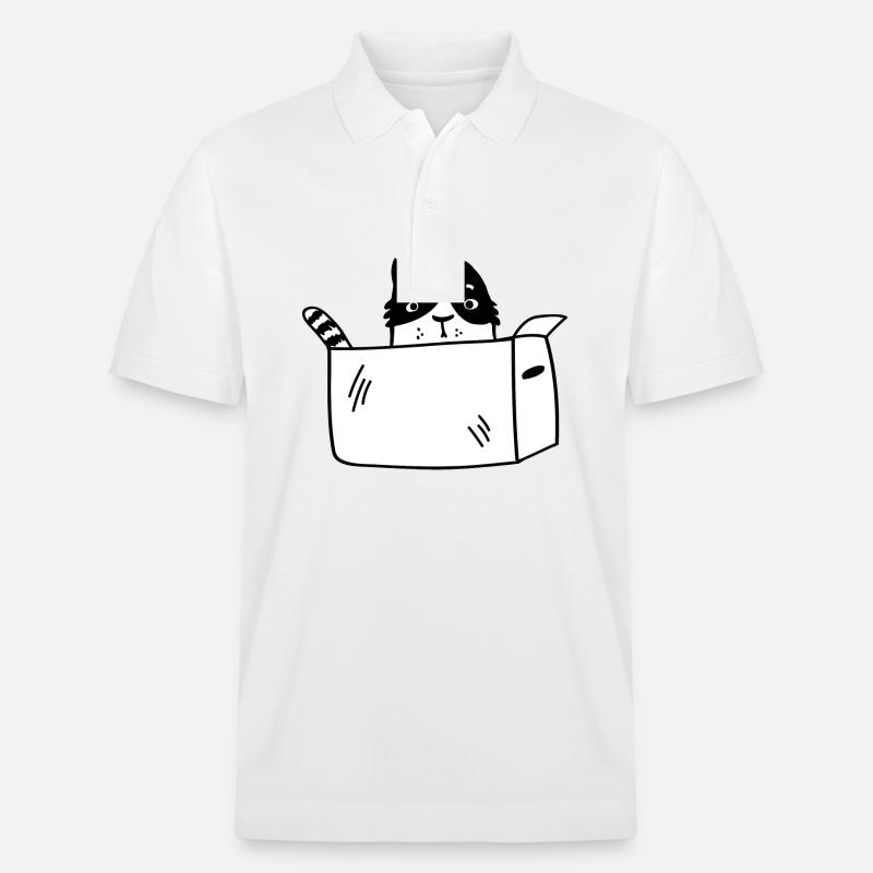 Katze - Stanley/Stella Unisex Bio-Poloshirt PREPSTER - Weiß