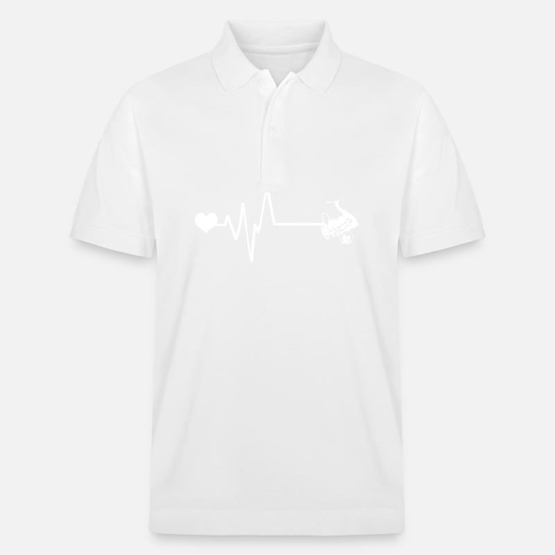 Moulinet de pêche Heartbeat - Polo PREPSTER bio Stanley/Stella Unisexe - blanc