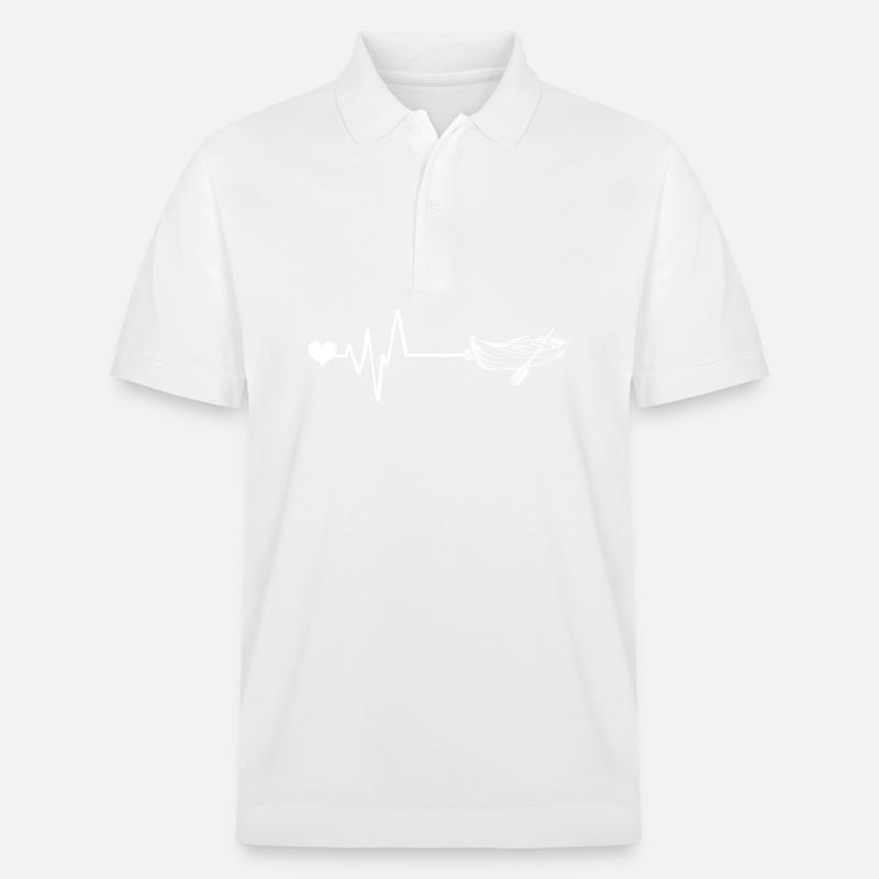 Herzschlag Boot - Stanley/Stella Unisex Bio-Poloshirt PREPSTER - Weiß