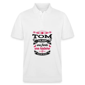 TOM UN NOM UNE FIERTÉ AUCUN RIVAL - Polo PREPSTER bio Stanley/Stella Unisexe - blanc - Devant - Roxy (174cm) & Andy (188cm)