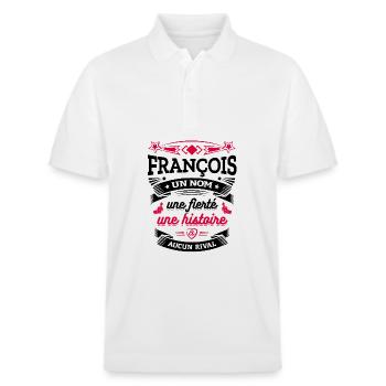 FRANÇOIS UN NOM UNE FIERTÉ AUCUN RIVAL - Polo PREPSTER bio Stanley/Stella Unisexe - blanc - Devant - Roxy (174cm) & Andy (188cm)
