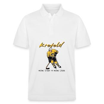 Krefeld - Ma ville mon amour Hockey sur glace - Polo PREPSTER bio Stanley/Stella Unisexe - blanc - Devant - Roxy (174cm) & Andy (188cm)
