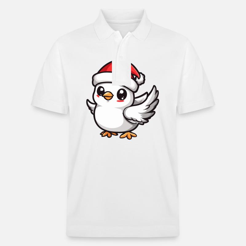 Colombe Oiseau Noël - Polo PREPSTER bio Stanley/Stella Unisexe - blanc