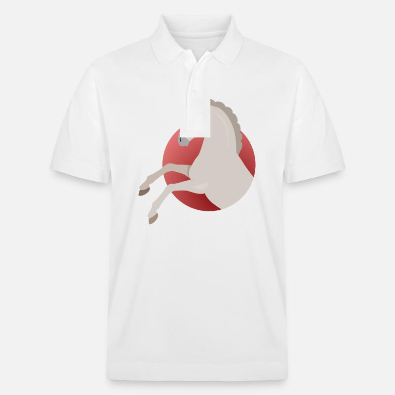 Pferde - Stanley/Stella Unisex Bio-Poloshirt PREPSTER - Weiß