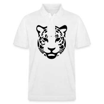 Leopard - Stanley/Stella Unisex Bio-Poloshirt PREPSTER - Weiß - Vorne - Roxy (174cm) & Andy (188cm)