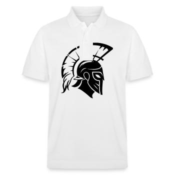 Sparta Guerrier Spartan - Polo PREPSTER bio Stanley/Stella Unisexe - blanc - Devant - Roxy (174cm) & Andy (188cm)