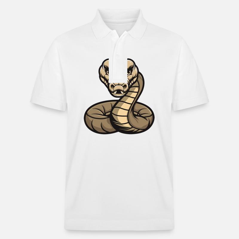 Bande dessinée Snake Cobra - Polo PREPSTER bio Stanley/Stella Unisexe - blanc