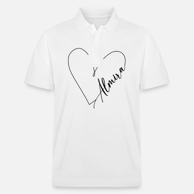 Almira Nom Heart Line - Polo PREPSTER bio Stanley/Stella Unisexe - blanc