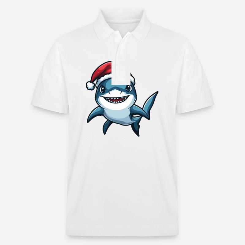Noël requin - Polo PREPSTER bio Stanley/Stella Unisexe - blanc