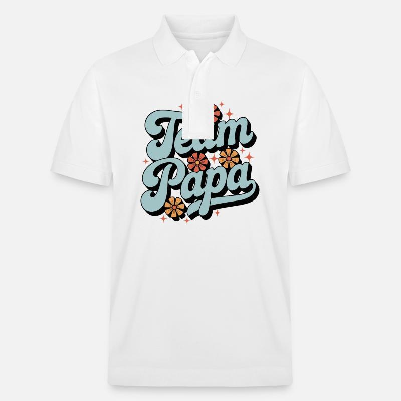 Team Papa Retro-T-Shirt - Stanley/Stella Unisex Bio-Poloshirt PREPSTER - Weiß