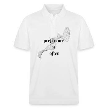Ma préférence est souvent - Polo PREPSTER bio Stanley/Stella Unisexe - blanc - Devant - Roxy (174cm) & Andy (188cm)