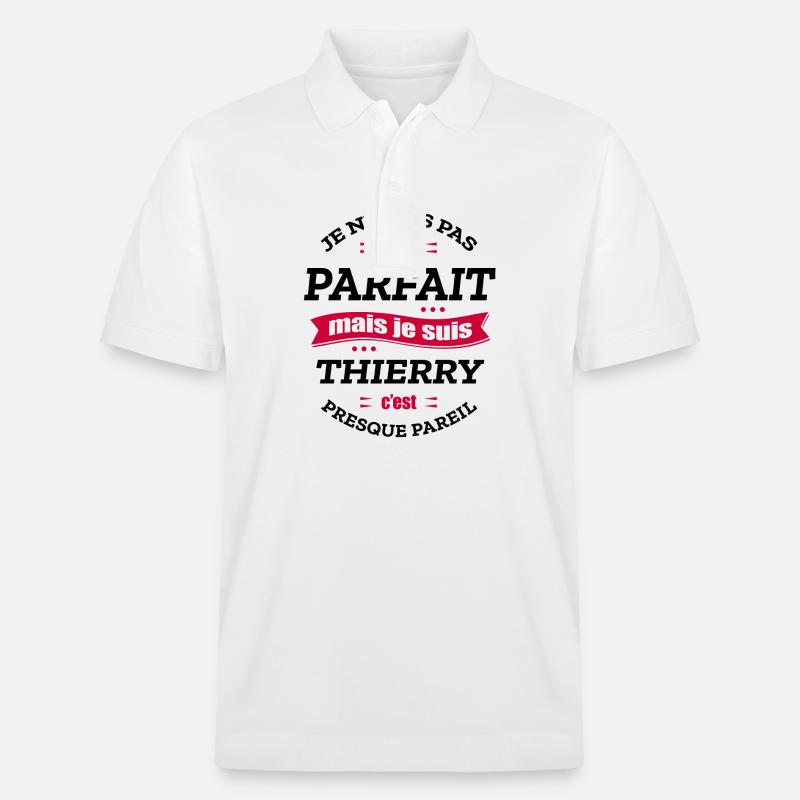 THIERRY PARFAIT - PRENOM THIERRY - Polo PREPSTER bio Stanley/Stella Unisexe - blanc