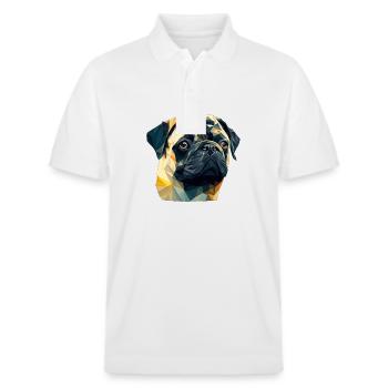 PUG - Stanley/Stella Unisex Bio-Poloshirt PREPSTER - Weiß - Vorne - Roxy (174cm) & Andy (188cm)