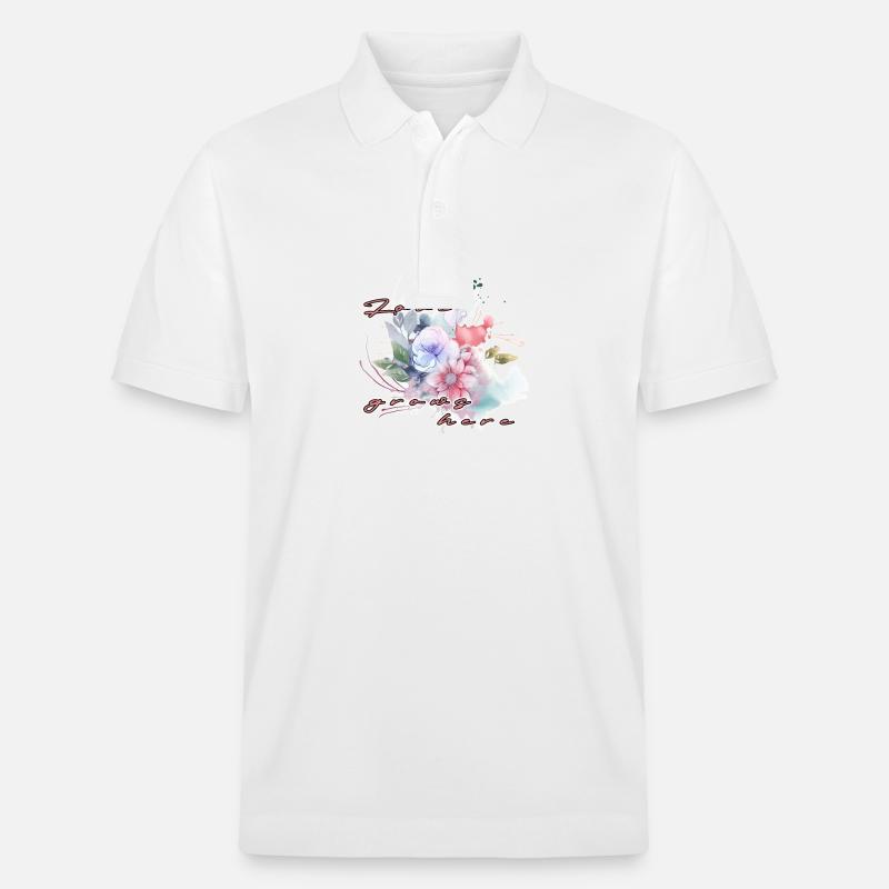 Love grows here - Stanley/Stella Unisex Bio-Poloshirt PREPSTER - Weiß