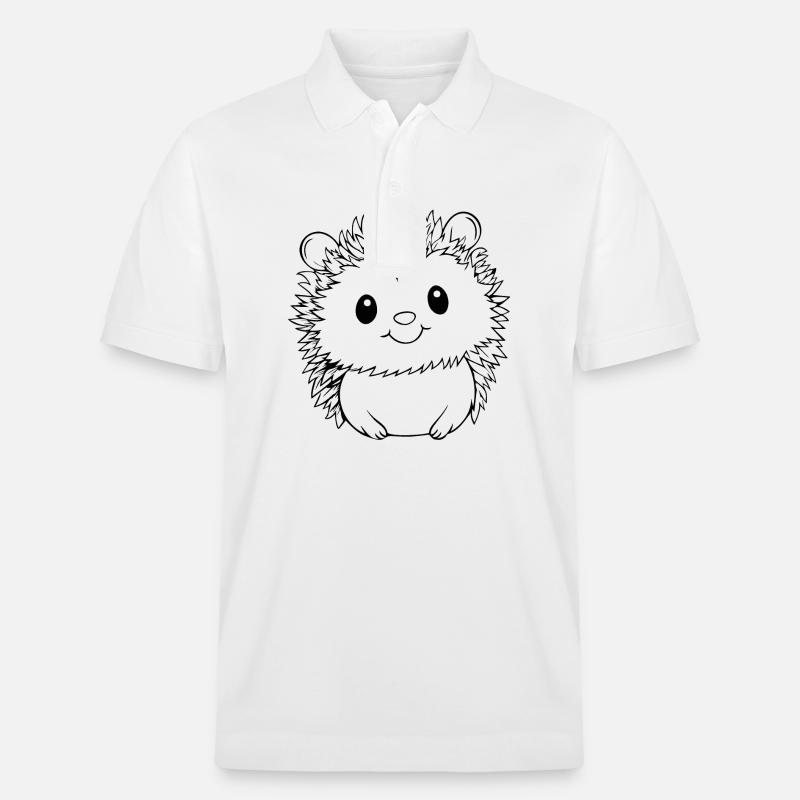 Igel Wald Stachelig Tier - Stanley/Stella Unisex Bio-Poloshirt PREPSTER - Weiß