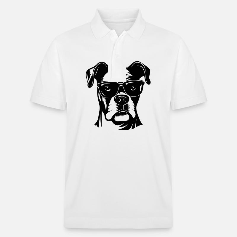 Races de chiens boxers - Polo PREPSTER bio Stanley/Stella Unisexe - blanc