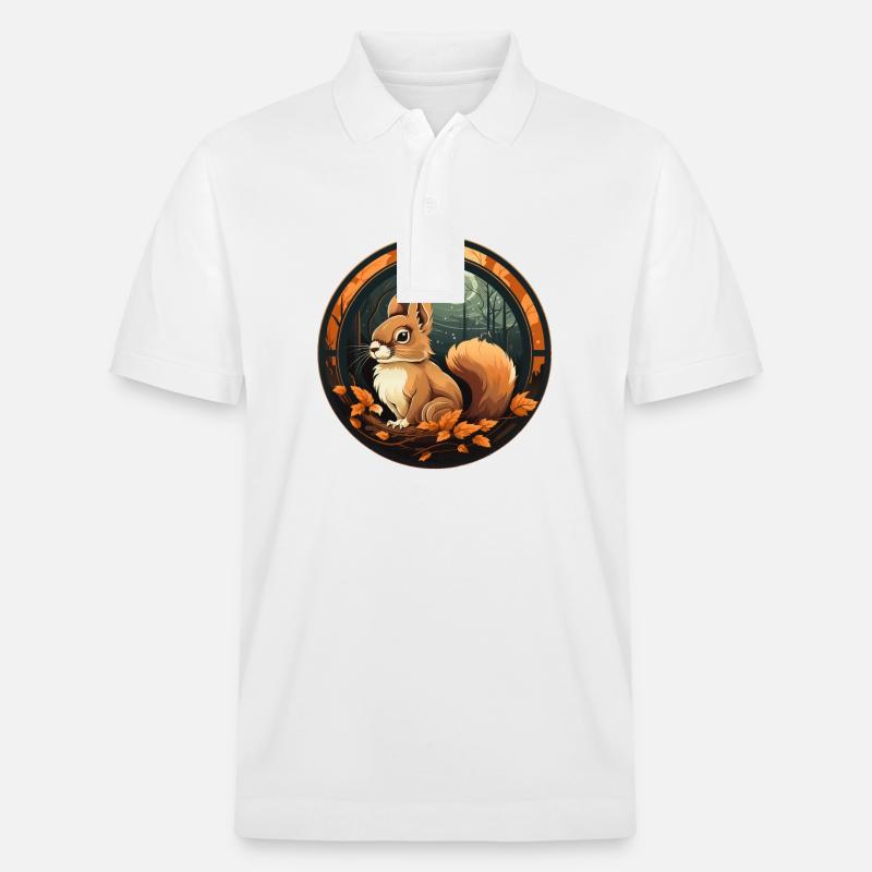 Eichhörnchen - Stanley/Stella Unisex Bio-Poloshirt PREPSTER - Weiß