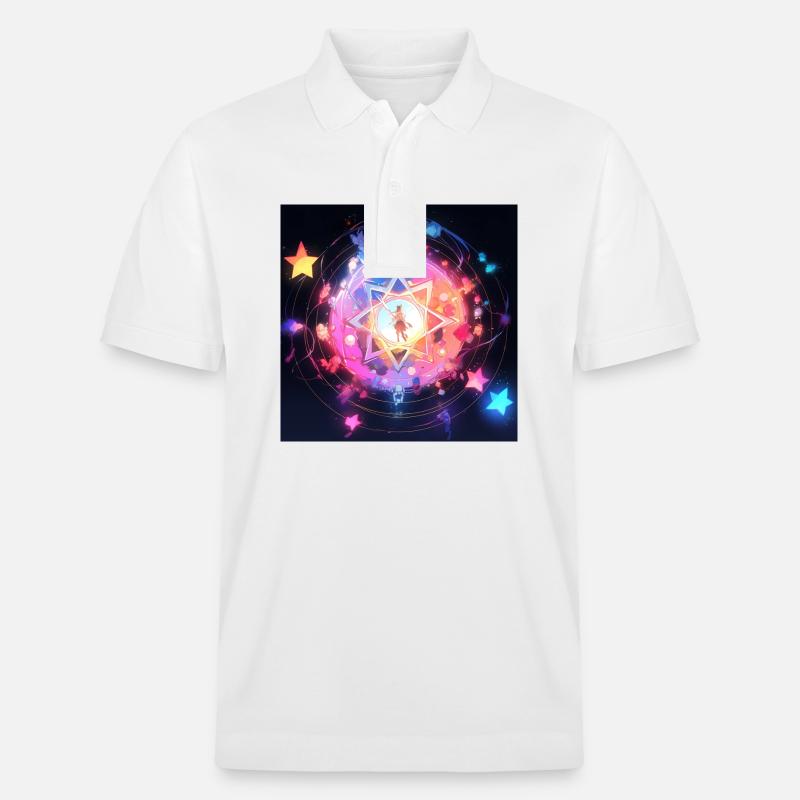 Die bunte Sternenkonstellation - Stanley/Stella Unisex Bio-Poloshirt PREPSTER - Weiß