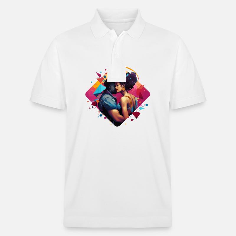 Afro-Kunst - Stanley/Stella Unisex Bio-Poloshirt PREPSTER - Weiß