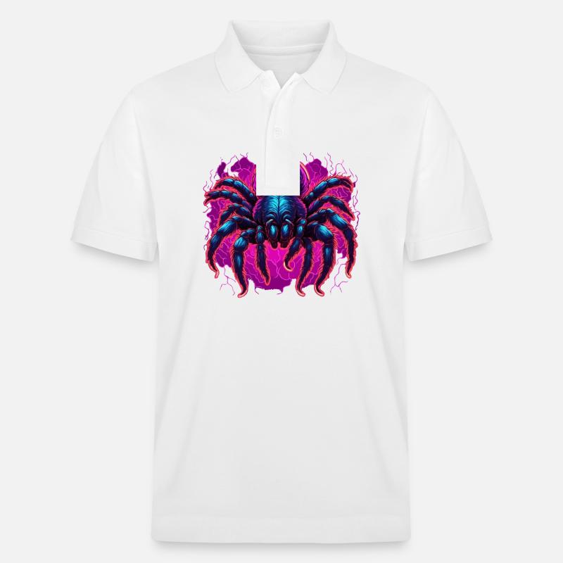 Spinne / Netz / Haustier / Kriechtier / Achtbeiner - Stanley/Stella Unisex Bio-Poloshirt PREPSTER - Weiß